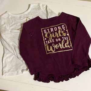 Cat & Jack (and Garanimals), Girls long sleeve shirts, size 2T